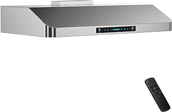 Photo 1 of IKTCH 30 inch Under Cabinet Range Hood, 900 CFM Range Hood with 4 Speed Gesture Sensing&Touch Control Panel, Stainless Steel Range Hood 30 inch with 2 Pcs Baffle Filters
Amazo