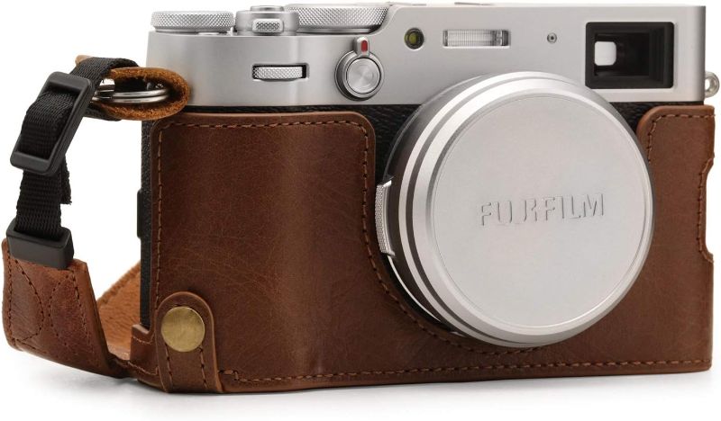 Photo 1 of MegaGear MG1895 Ever Ready Genuine Leather Camera Half Case Compatible with Fujifilm X100V - Brown
