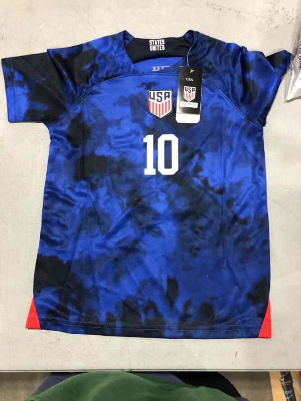 Photo 4 of Nike USMNT 2023 Christian Pulisic #10 Away Replica Jersey, Boys, X-Small Blue 8-9 
