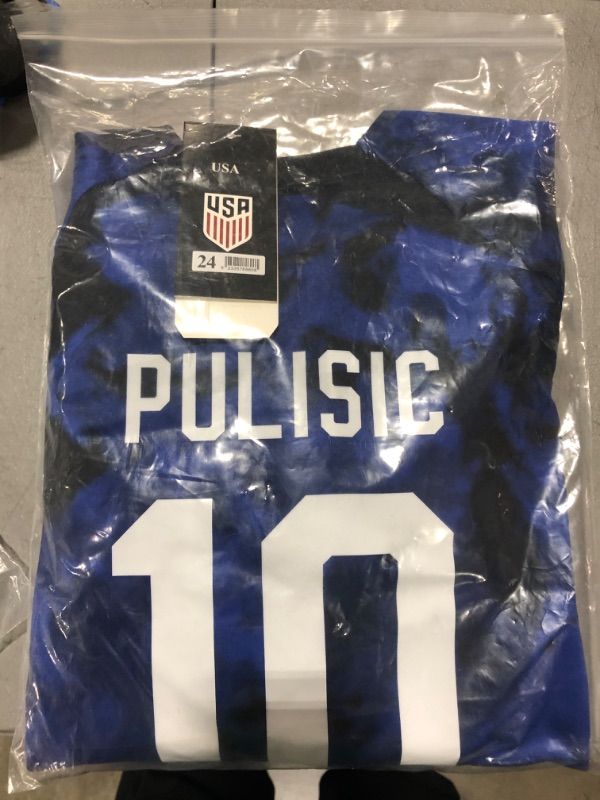 Photo 3 of Nike USMNT 2023 Christian Pulisic #10 Away Replica Jersey, Boys, X-Small Blue 8-9 
