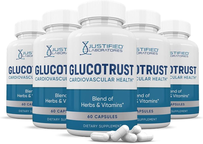 Photo 1 of (5 Pack) Glucotrust Advanced Formula Supplement Pills 300 Capsules EXP 07/2025
