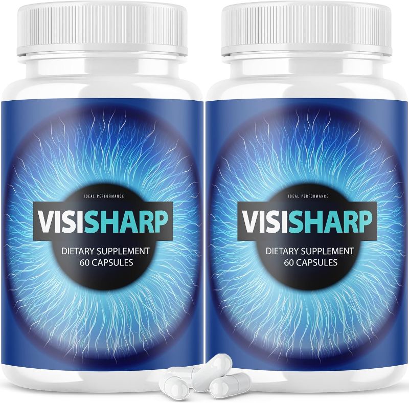 Photo 1 of (2 Pack) Visisharp Advanced Eye Health Formula for Eyes Pills Visi Sharp Supplement (120 Capsules) EXP 07 2025
