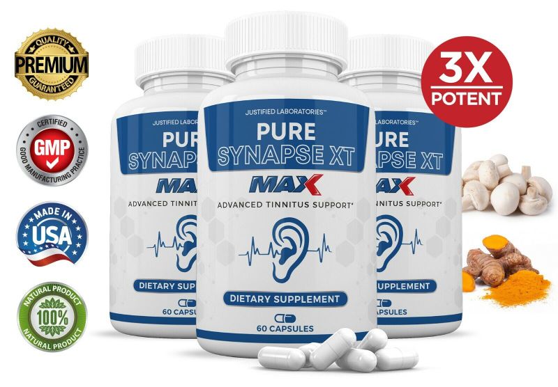 Photo 1 of (3 Pack) Synapse XT for Tinnitus Supplement Pills, Premium Synapse XT Relief Supp Capsules for The Original Brand Only (180 Capsules) EXP 07 2025
