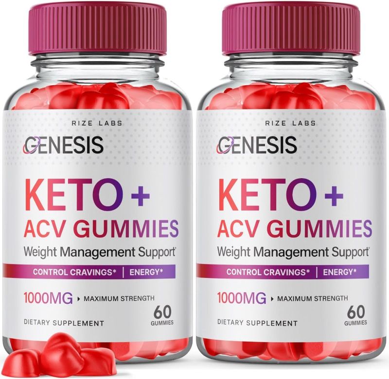 Photo 1 of (2 Pack) Genesis Keto Gummies - Genesis Keto ACV Gummies Advanced Weight Loss Genesis Keto Gummies with Apple Cider Vinegar AC Keto + ACV Supplement Belly Fat (120 Gummies) EXP 05 2025
