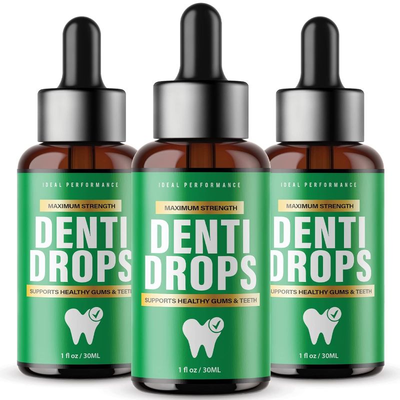 Photo 1 of (3 Pack) Denti Drops for Gums Dentidrops Dental Dropper Healthy Gum and Teeth Liquid Drops Mouth (6oz)
