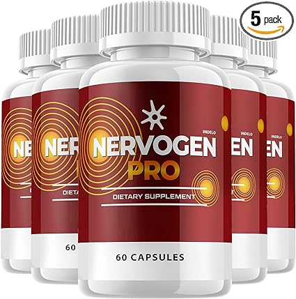 Photo 1 of (5 Pack) Nervogen Pro Capsules, Nervogen Pro for Neuropathy Capsules, Nervogen Pro Advanced Formula Dietary Supplement, Vitamin C Zinc Enhanced - Nervogen Pro Reviews (300 Capsules) Exp 07/2025