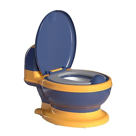 Photo 1 of Potty Training Toilet, Realistic Potty Training Seat, Toddler Potty Chair with Soft Seat, Removable Potty Pot, Toilet Tissue Dispenser and Splash Guard, Non-Slip for Toddler& Baby& Kids