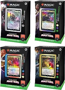 Photo 1 of Magic: The Gathering Commander Masters Commander Deck Bundle – Includes All 4 Decks (1 Eldrazi Unbound, 1 Enduring Enchantments, 1 Planeswalker Party, and 1 Sliver Swarm)