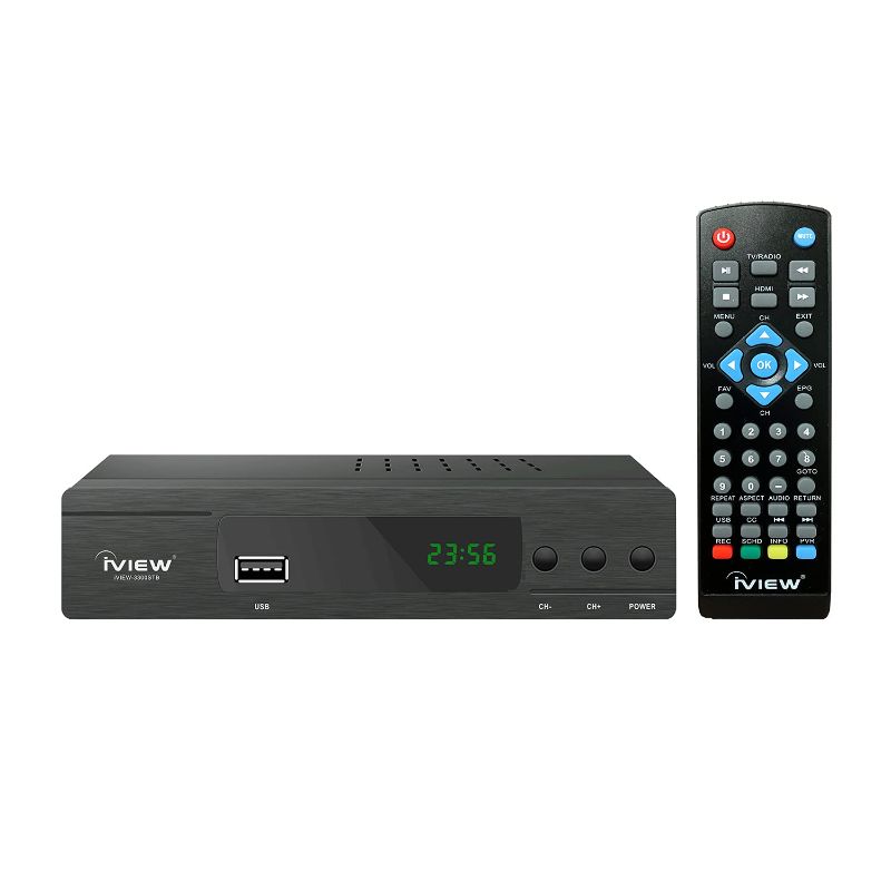 Photo 1 of iView 3300STB ATSC Converter Box with Recording, Media Player, Built-in Digital Clock, Analog to Digital, QAM Tuner, HDMI, USB 3300STBA (New firmware)
