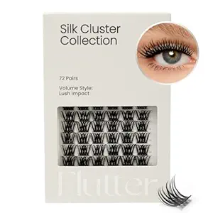 Photo 1 of Cashmeren Silk Cluster Lashes, DIY Individual Eyelashes At Home Extensions, Dramatic for a Bold Striking Effect, Lashes for Photoshoots and Party, 72 Lash Clusters Lush Impact, D-10-16 MIX