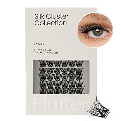Photo 1 of Cashmeren Silk Cluster Lashes, DIY Individual Eyelashes At Home Extensions, Dramatic for a Bold Striking Effect, Lashes for Photoshoots and Party, 72 Lash Clusters Opulent Whispers, D-8-16 MIX 