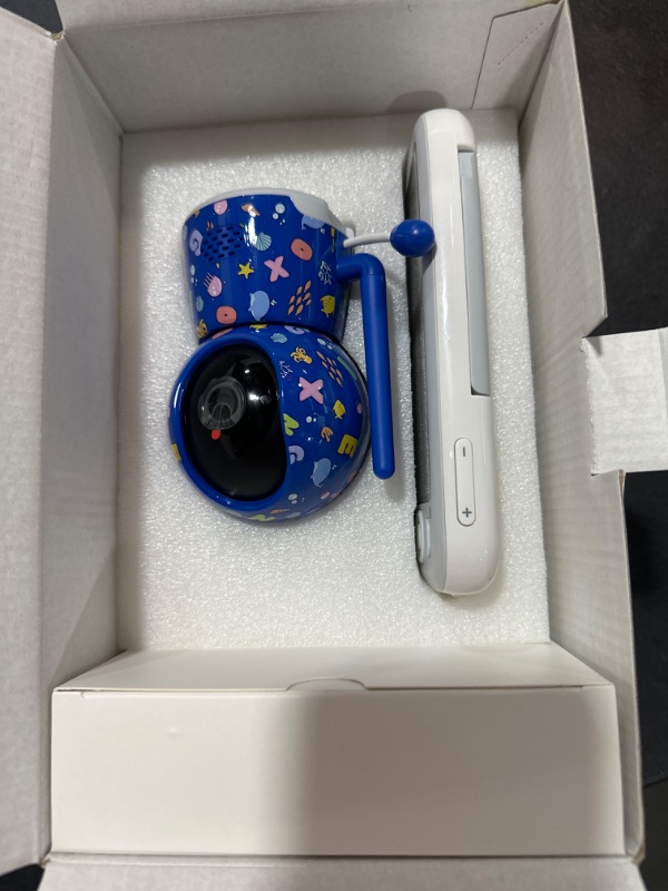 Photo 1 of NexiGo Video Baby Monitor with Camera and Audio, 5 Inch Split IPS Screen, Support Up to 4 Cameras, 2-Way Audio, Pan-Tilt-Zoom, 4800mAh Battery, Temperature Detection, Night Vision, Lullaby (Blue)