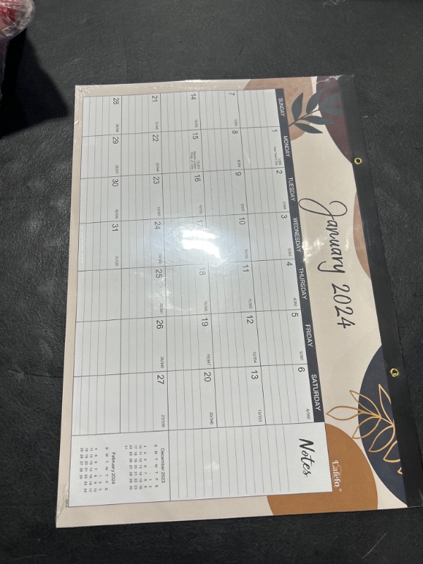 Photo 2 of Desk Calendar 2024-2025 - MAR 2024 - AUG 2025, 18 Month Desk/Wall Calendar,16.8" x 12", Thick Paper, Desk Calendar 2024-2025 with Corner Protectors, Ruled Blocks - Lump