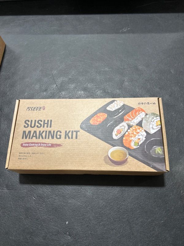 Photo 2 of ISSEVE Sushi Making Kit/Sushi Bazooka Maker with Bamboo Mats and Chopsticks, Paddle, Spreader, Sushi Knife, DIY Sushi Roller Machine