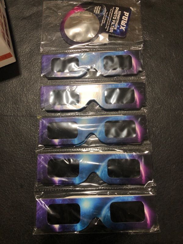 Photo 1 of 10 PACK SOLAR ECLIPSE GLASSES WITH  SMART PHONE CAMERA FILTER 