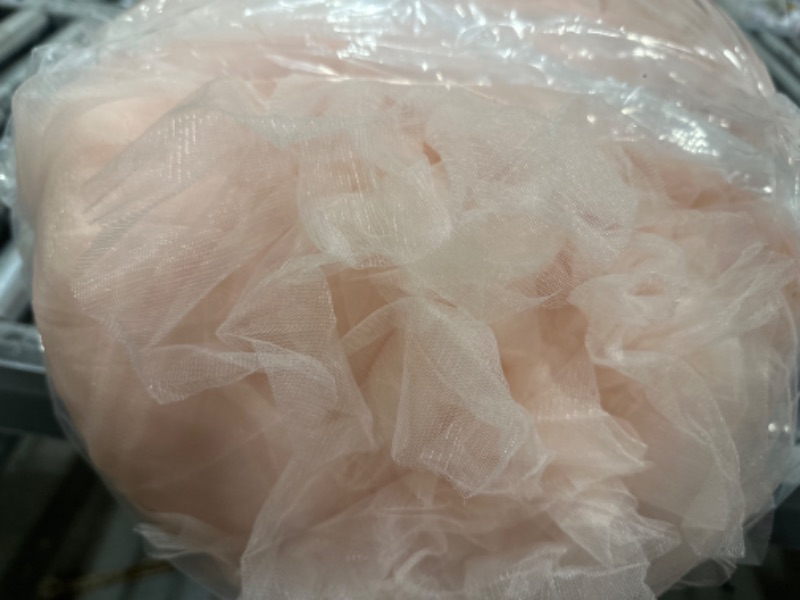 Photo 2 of PLUVIOPHILY Maternity Tulle Dress Robe for Photoshoot Baby Shower Photography Pink