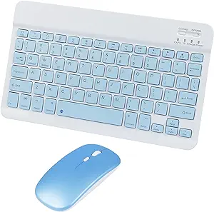 Photo 1 of Bluetooth Wireless Keyboard and Mouse Combo,Ultra-Slim Ergonomic Small Rechargeable Bluetooth Keyboard Mouse Gift for Men Women Boy Girl Apple iPad iPhone Samsung Tablet Phone Android PC Computer Mac