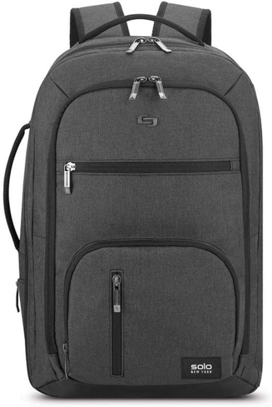 Photo 1 of Solo New York Grand Travel TSA Backpack, Grey, Fits up to 17.3" Laptop
