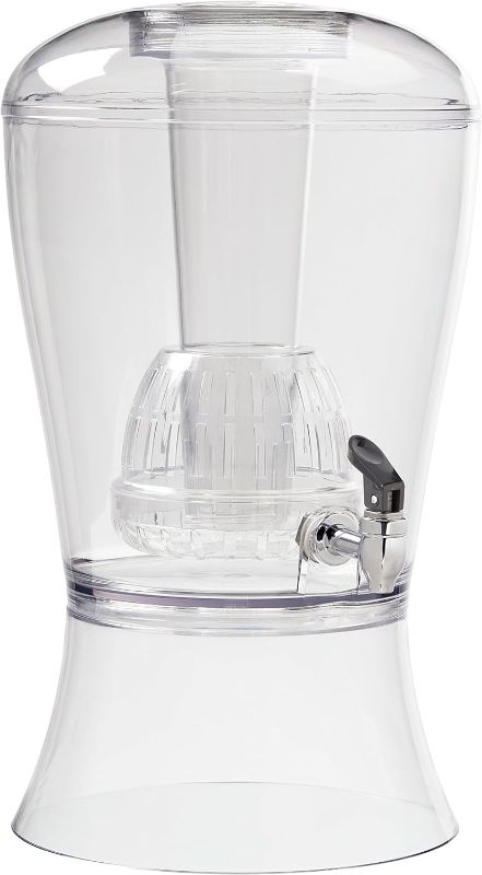 Photo 1 of  Beverage Dispenser with Ice Cylinder and Fruit Infuser, 3 Gallon, Clear
