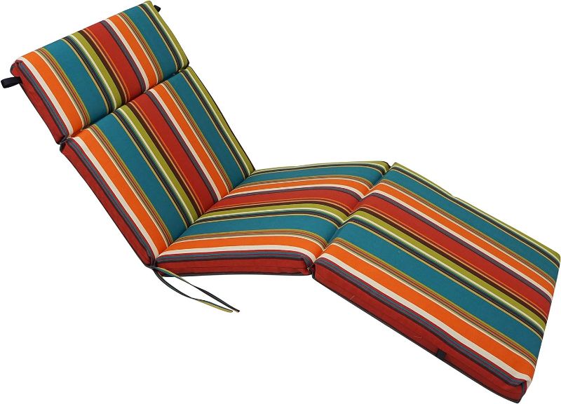 Photo 1 of Outdoor Chaise Lounge Cushion, 72", Westport Teal
