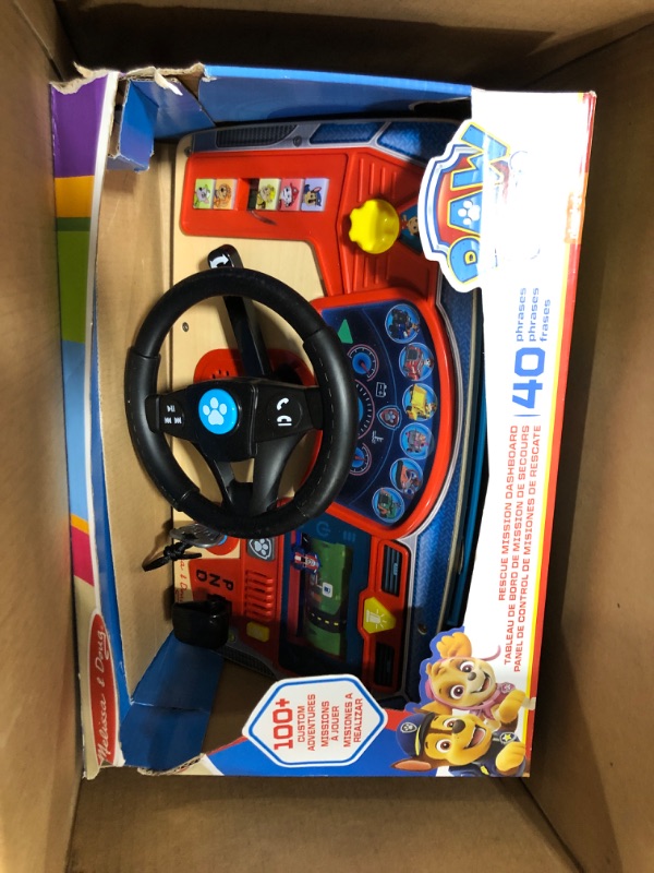 Photo 1 of Melissa & Doug PAW Patrol Rescue Mission Wooden Dashboard - Kids Activity Board, Toddler Sensory Toys, Pretend Play Driving Toy, Paw Patrol Toys For Kids Ages 3+