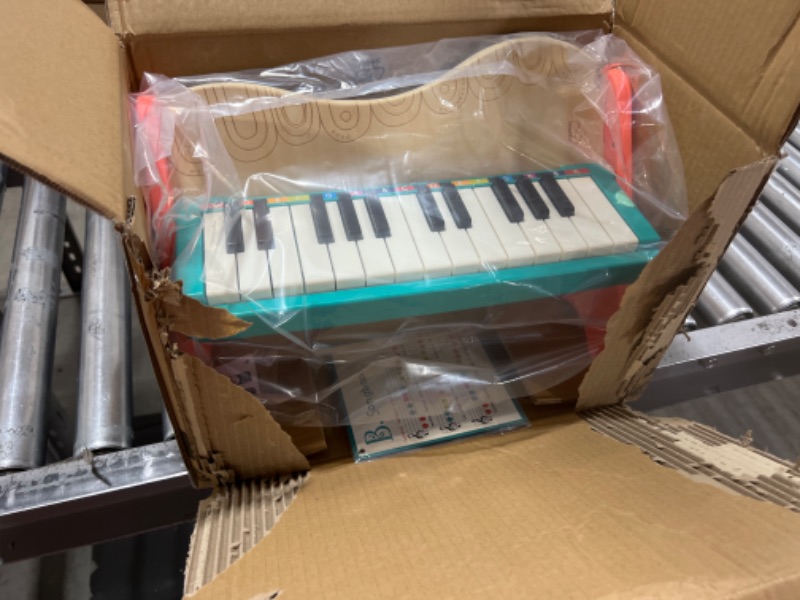 Photo 2 of B. toys wooden toy piano with songbook, piano wooden toy, music toy, musical instrument to learn to play the piano for children from 3 years old.