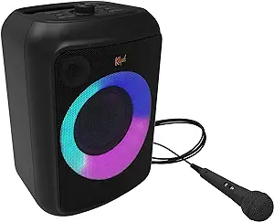 Photo 1 of Klipsch Gig XL, Black - Portable Wireless Speaker - Multiple Color Modes - Bass Boost - 6.5" Woofer & 2" Tweeter - 8-Hour Playtime - Splash Resistant - Karaoke Mic Included