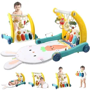 Photo 1 of Baby Gym Play Mat, Kick and Play Piano Gym,Tummy Time Baby Activity Gym, with 5 Infant Smart Stages for Learning Sensory Baby Toys,Music and Lights-Infant Newborn Gifts for 0-12Months