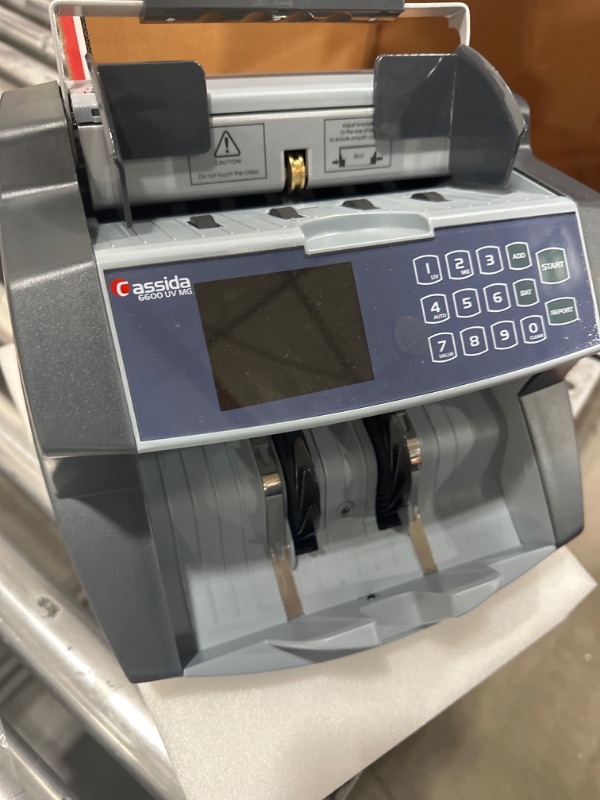 Photo 2 of Cassida 6600 UV/MG – USA Business Grade Money Counter with UV/MG/IR Counterfeit Detection – Top Loading Bill Counting Machine w/ ValuCount™, Add and Batch Modes – Fast Counting Speed 1,400 Notes/Min UV/MG Counterfeit Detection Machine