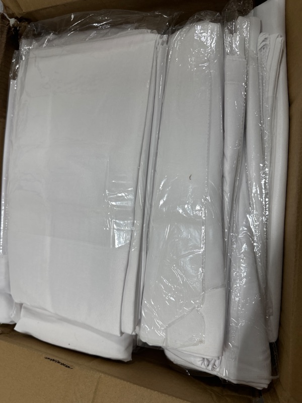 Photo 2 of 12 Pack White Tablecloths for Rectangle Tables Stain and Wrinkle Resistant Washable Polyester Tablecloth 60in
