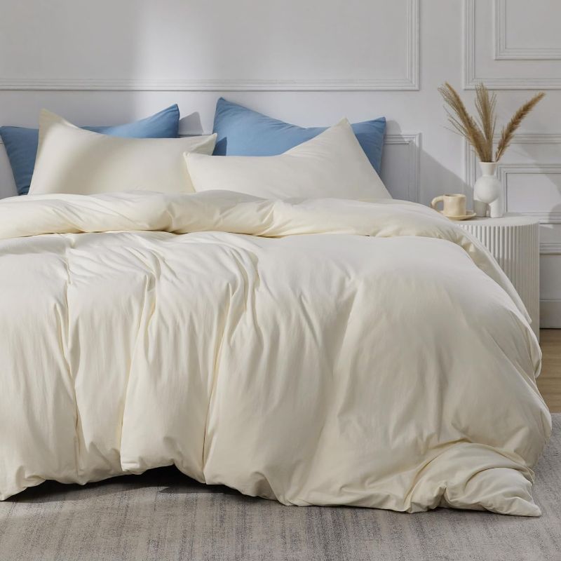 Photo 1 of Bedsure 100% Jersey Knit Cotton Duvet Cover, Ultra Soft T-Shirt Cotton Comforter Cover SIZE UNKNOWN 
