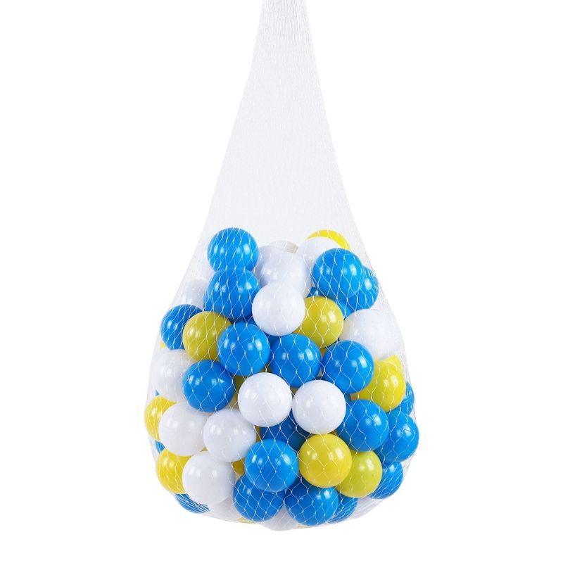 Photo 1 of 100pcs White & Blue & Yellow Soft Plastic Reusable Ocean Pit Balls Kids Toys Children
