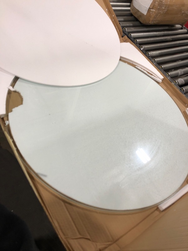 Photo 2 of Audio-Visual Direct Tempered Glass Table Top with Rounded Edge 5/16" Thick (36")