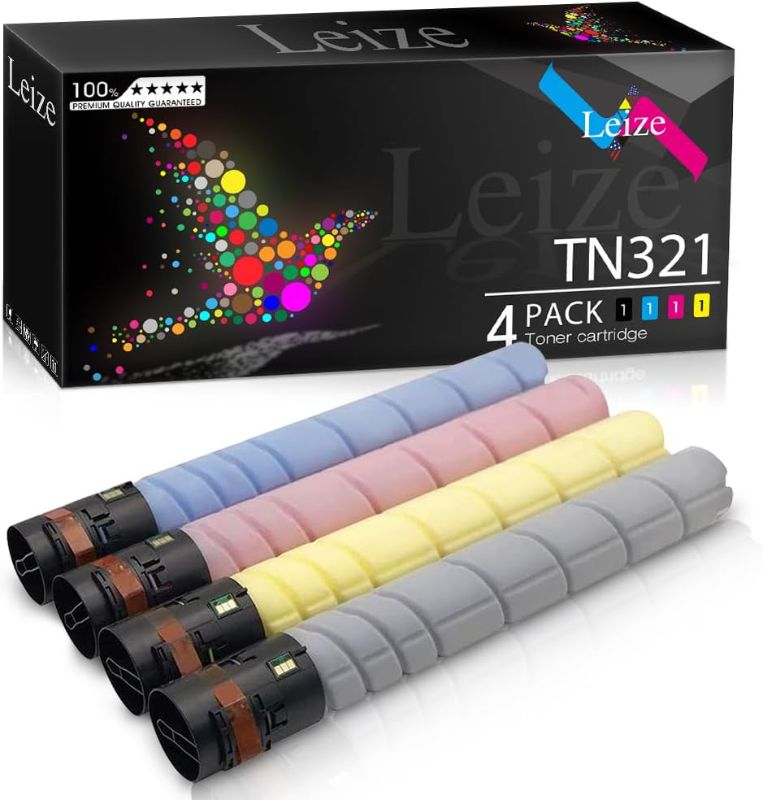 Photo 1 of Compatible TN321 Toner Cartridge Replacement for Konica Minolta Bizhub C224e C364e C284e C224 C284 C364 C7822 C7828 Series Printers | TN321K TN321C TN321M TN321Y Ink [KCMY-4PACK]
