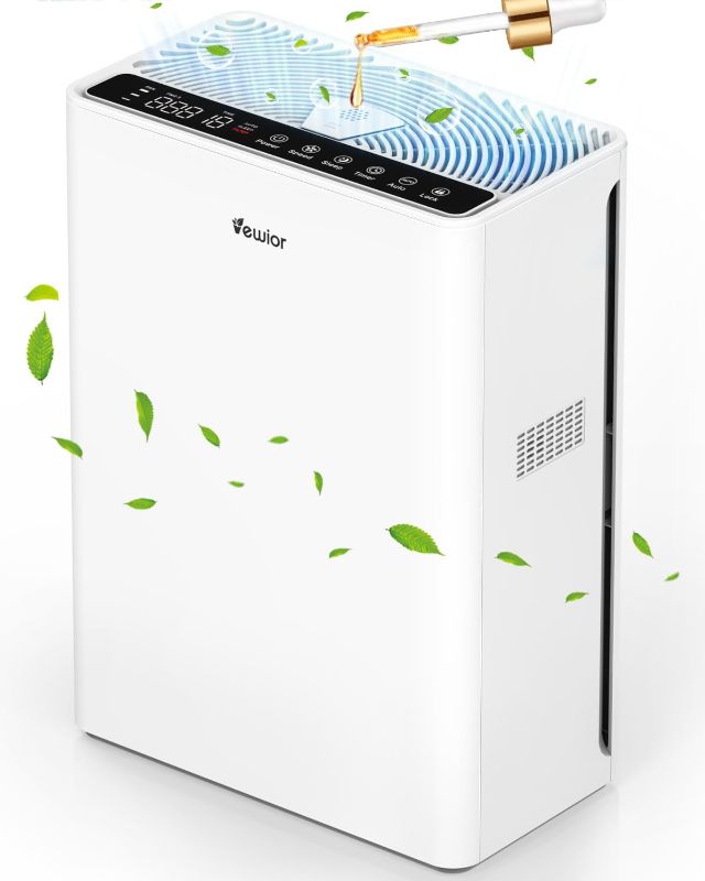 Photo 1 of VEWIOR Air Purifiers For Home Large Room Up To 1730 sqft H13 HEPA Air Purifiers Filter With Fragrance Sponge Timer Washable Filter Cover,15 DB Quiet Air Cleaner For Pets Dander Smell Smoke Pollen
