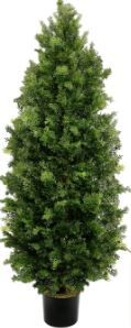 Photo 1 of Aveyas 5ft Artificial Cedar Topiary Trees for Outdoor Front Porch Door, 5 Feet Faux Potted Plants Evergreen Fake Pine Cypress Tree for Outside Home Decor (5 ft Tall)