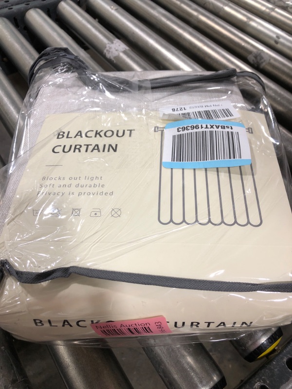 Photo 2 of 100% Blackout Shield Linen Blackout Curtains 63 Inch Long 2 Panels Set, Clip Rings/Rod Pocket Blackout Curtains No Light, Black Out Curtains & Drapes for Bedroom, 50 inches Wide Each Panel, Beige Beige 50''W x 63''L