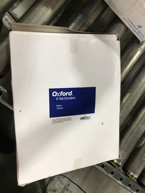 Photo 1 of Oxford Blank Write On Binder Dividers, 1/8 Cut Tabs, 3 Hole Punch Dividers in 8 Tab Sets, 80 Dividers, 10 Sets, White (89982)