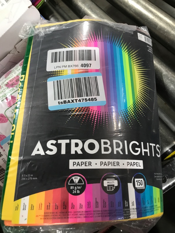 Photo 2 of Astrobrights Color Paper, 8.5” x 11”, 24 lb/89 gsm,"Spectrum" 25-Color Assortment, 150 Sheets (80933-01)