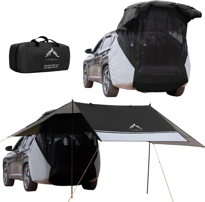Photo 1 of SUV Tent for Camping, Car Tent, Car Awning Tailgate Tent Windproof Hatchback for Car Camping Tent Roof Canopy and Poles Universal Waterproof 3000MM UPF 50+
