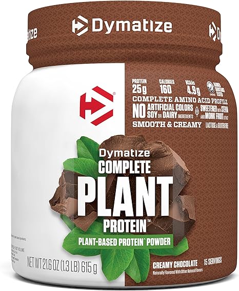 Photo 1 of Dymatize Vegan Plant Protein, Creamy Chocolate, 25g Protein, 4.8g BCAAs, Complete Amino Acid Profile, 15 Servings Exp 06/2024