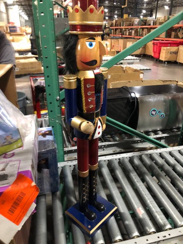 Photo 2 of **STOCK IMAGE FOR REFERENCE**Red and Blue King Wooden Nutcracker