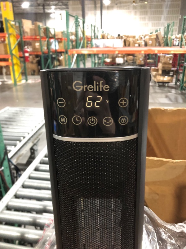 Photo 3 of 26" Space Heater, Grelife 1500W PTC Fast Heating Oscillating Ceramic Heater 26 INCH