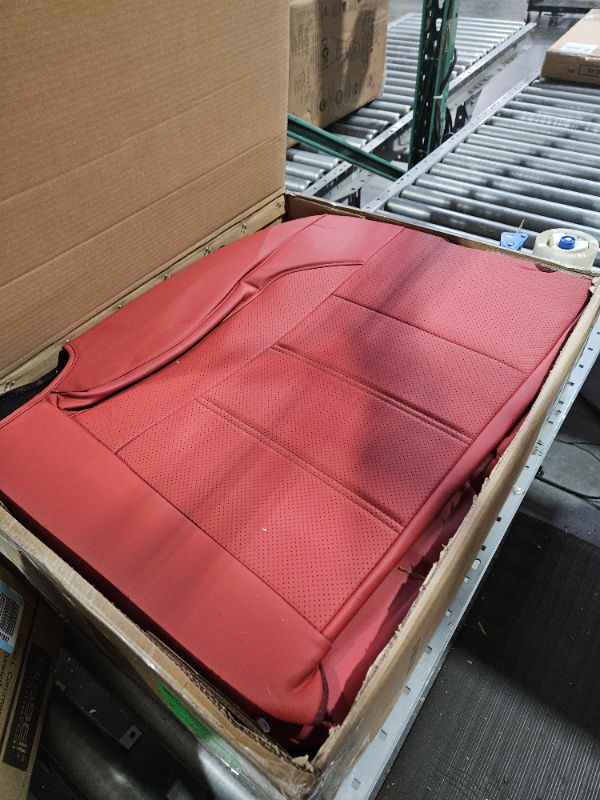 Photo 3 of DrCarNow for Toyota Tacoma Seat Covers Red Water Proof Faux Leather