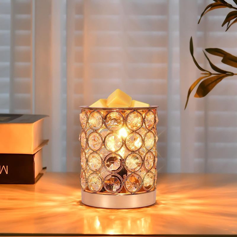 Photo 1 of Electric Wax Melt Warmer, Crystal Wax Warmer Silver