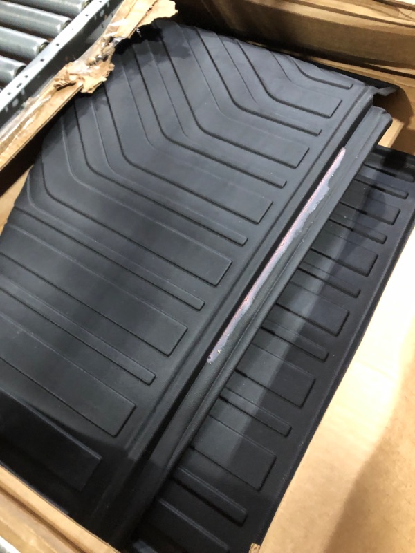 Photo 3 of T TGBROS Cargo Mat Custom Fit for 2020-2023 Kia Telluride(w/3rd Row seat Fold up - Down) All Weather Cargo Trunk Liner All-Season Trunk Mat Non-Slip Black