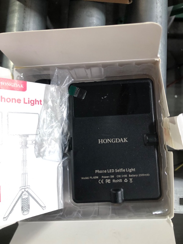 Photo 2 of HONGDAK LED Selfie Light, 60 LED 2500mAh Rechargeable Phone Fill Light