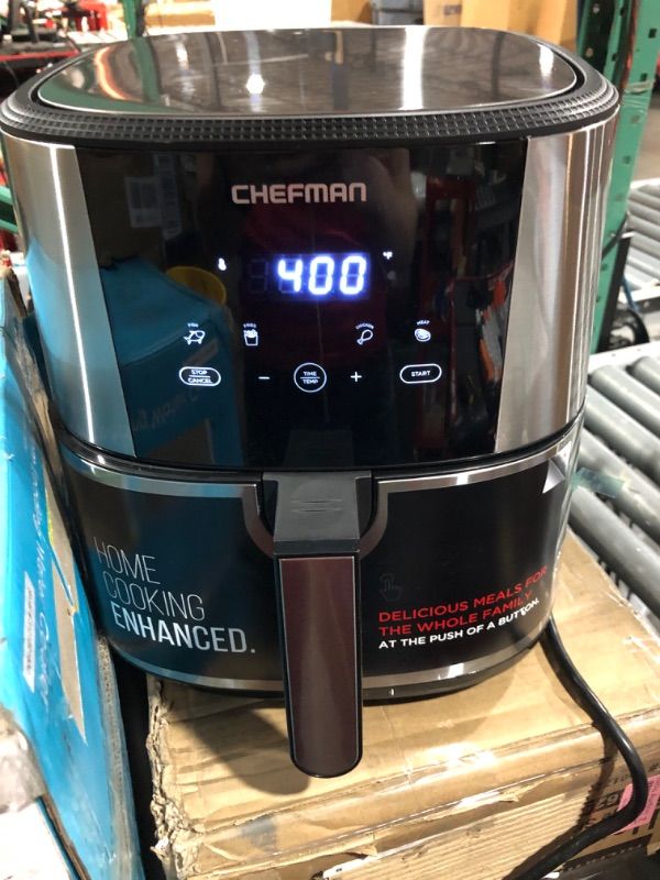 Photo 2 of CHEFMAN Air Fryer 4.5 Qt, Healthy Cooking, User Friendly, Nonstick Stainless Steel, Digital Touch Screen