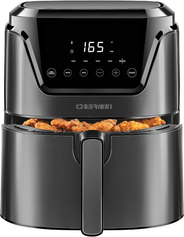 Photo 1 of CHEFMAN Air Fryer 4.5 Qt, Healthy Cooking, User Friendly, Nonstick Stainless Steel, Digital Touch Screen