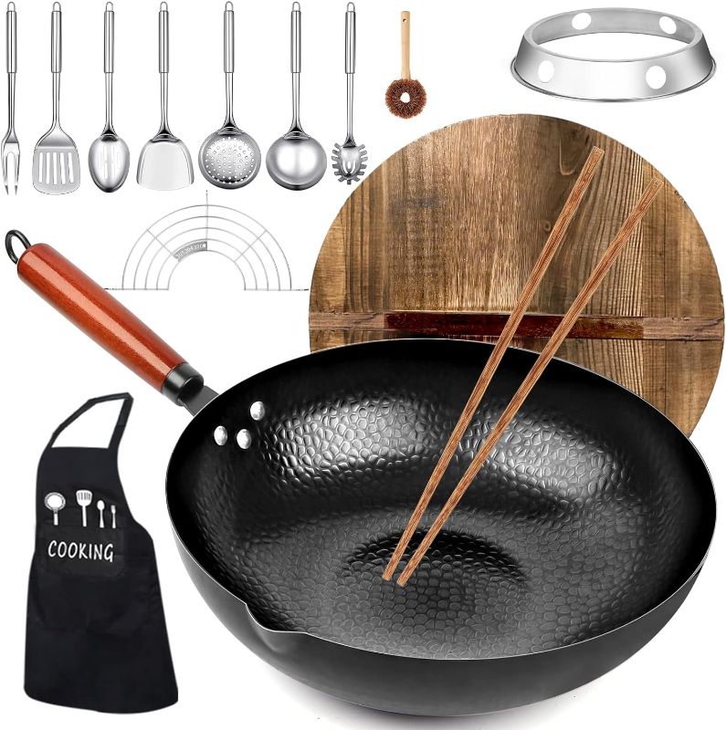 Photo 1 of **STOCK IMAGE FOR REFERENCE** Generic Carbon Steel Wok